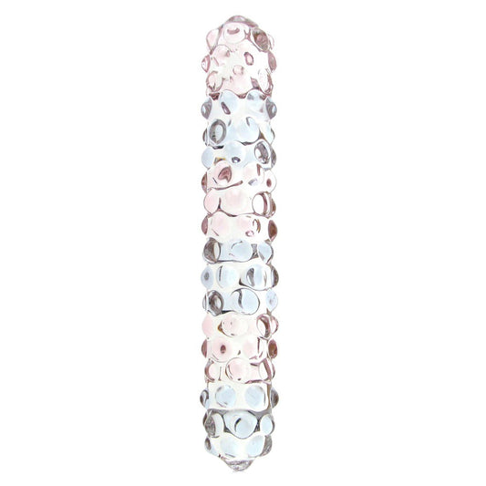 gläs 7 Inch Purple Rose Nubby Dildo