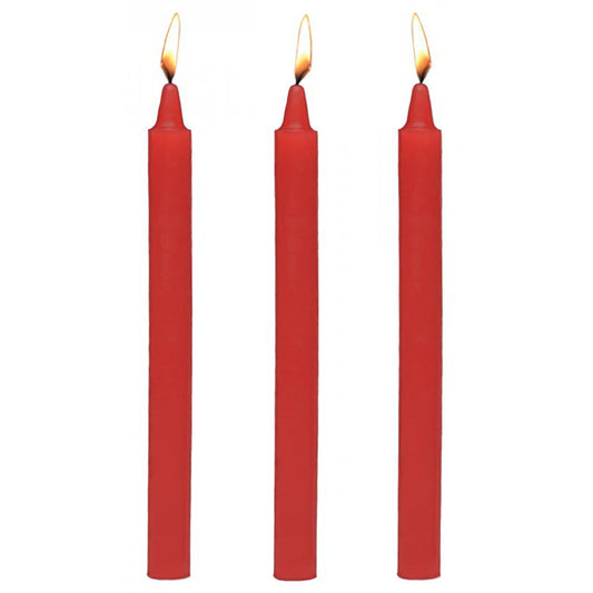 Master Series Fire Sticks Drip Candle Set of 3 in Red