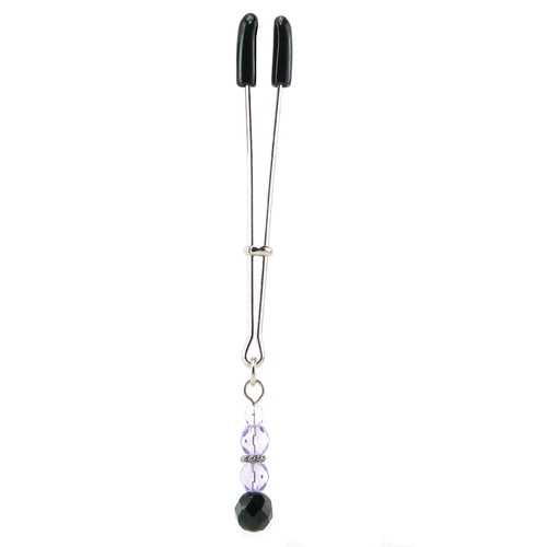 Tweezer Clit Clamp with Purple Beads
