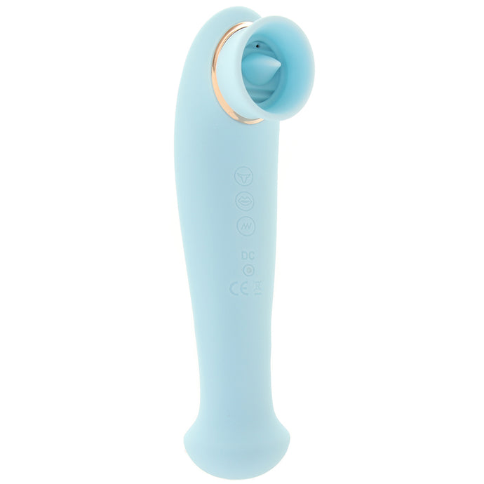 Destiny Sucking, Flickering and Vibrating Massager in Blue