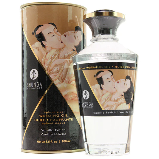 Aphrodisiac Warming Oil 3.5oz/100ml in Vanilla Fetish