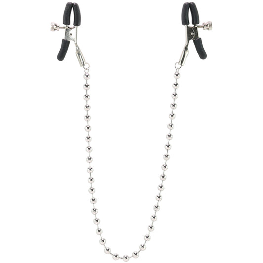 Beaded Nipple Clamps in Silver